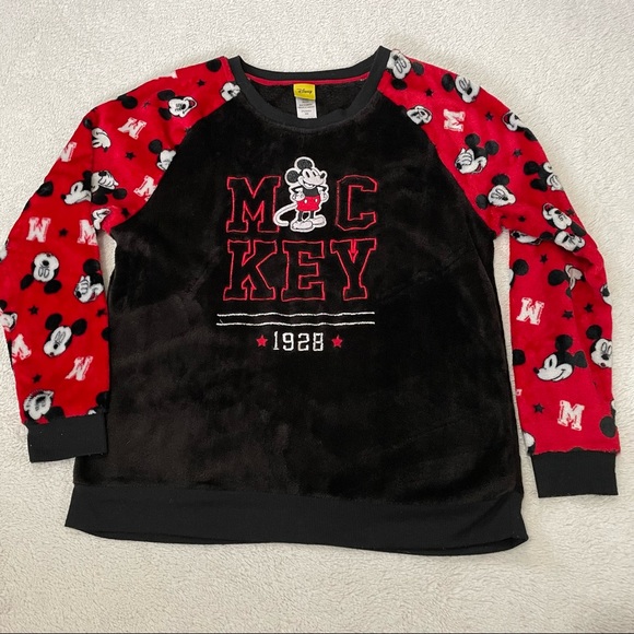 Mickey PJ’s Women Disney Mickey Mouse Fleece 100% Polyester Long Sleeve - Picture 2 of 13